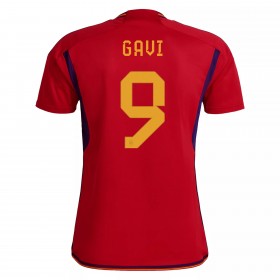Günstige Fußballtrikots Spanien GAVI 9 Frauens Heimtrikot FIFA WM 2022 Kurzarm